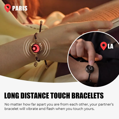 Touch Single Bracelet - Long Distance Touch Bracelet Light up and Vibration Relationship Love Baracelet Smart Jewelry