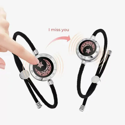 Long Distance Touch Bracelets for Couples ,Light up&Vibration Relationship Gifts for Lovers Smart Jewelry Love Bracelets